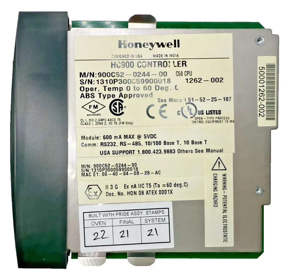 900C52-0244-00 | Honeywell ControlEdge HC900 CPU Controller Module