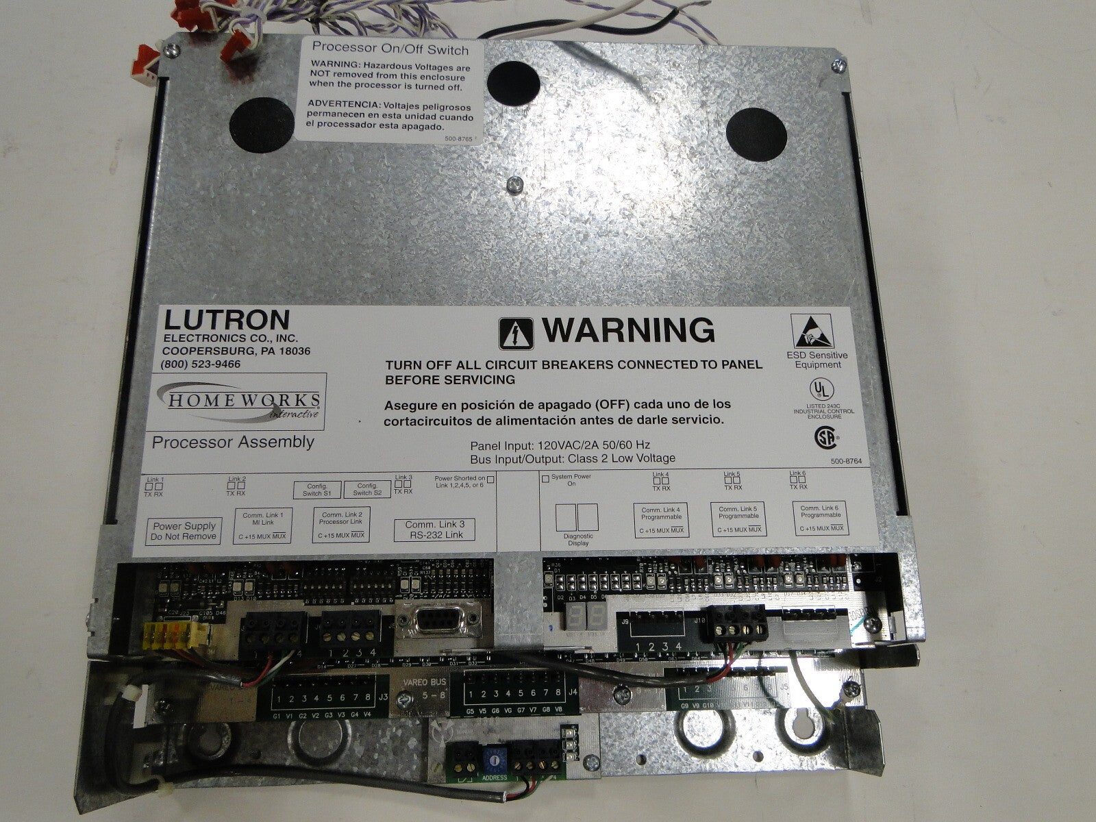 Lutron HWI-PM-D48-120 HomeWorks Interactive Processor with Dimmer Interface 120V