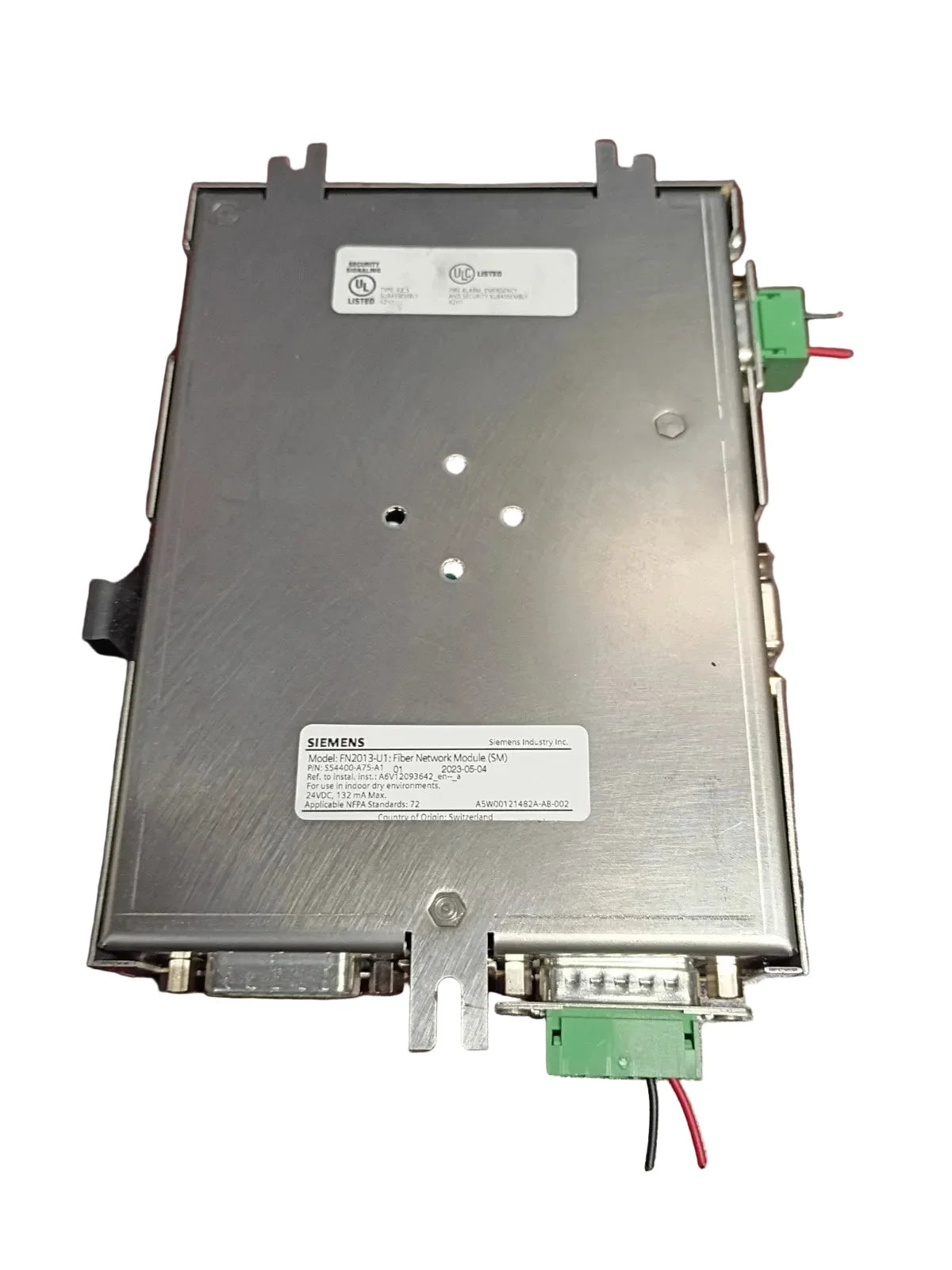 Siemens FN2013-U1 Single-Mode Fiber-Optic Interface Module for Fire Alarm Systems