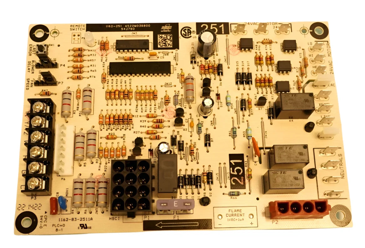 YORK 1162-251 OEM Furnace Control Circuit Board for Compatible HVAC Systems