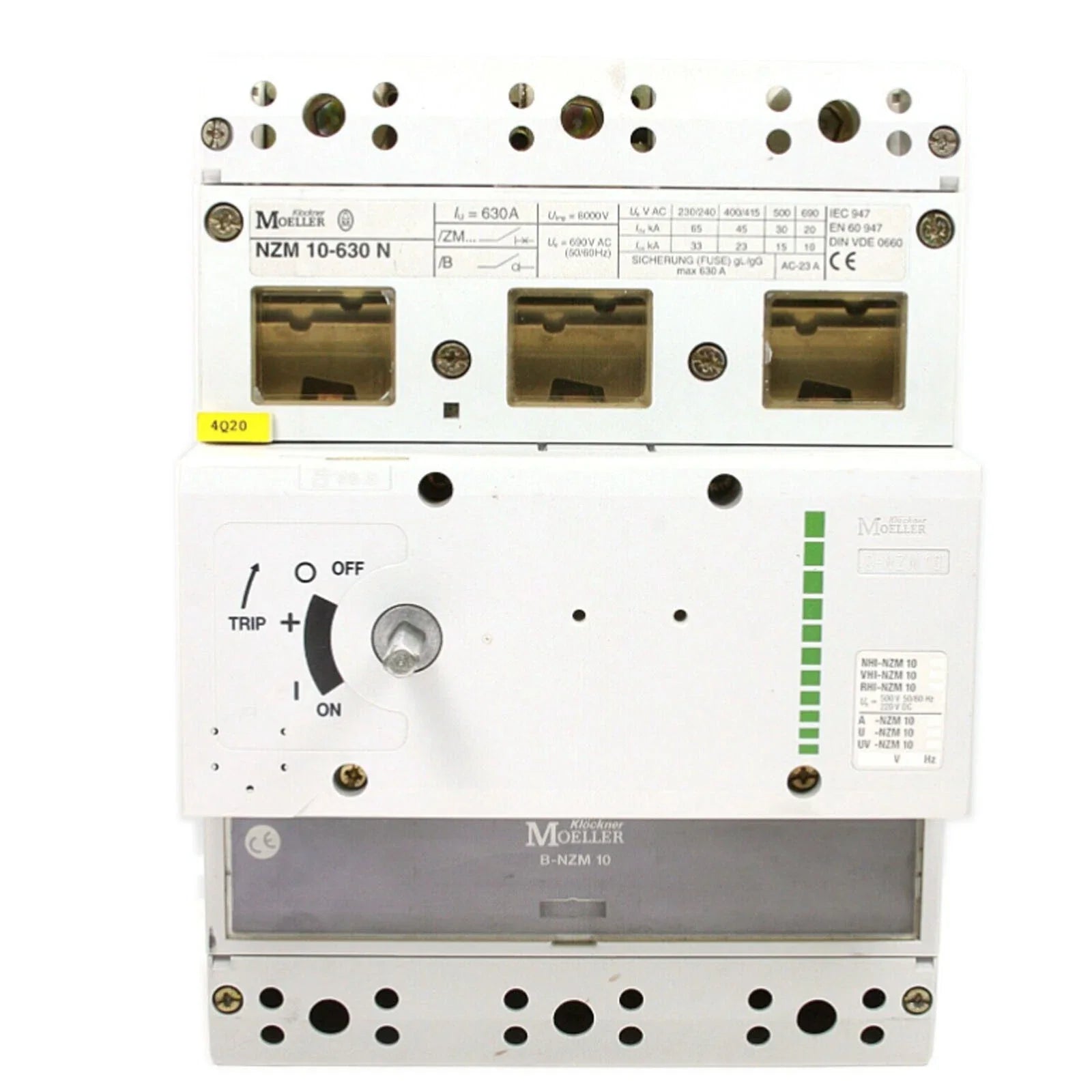 Moeller NZM10-630N NZM Series 3-Pole Molded Case Circuit Breaker 630A