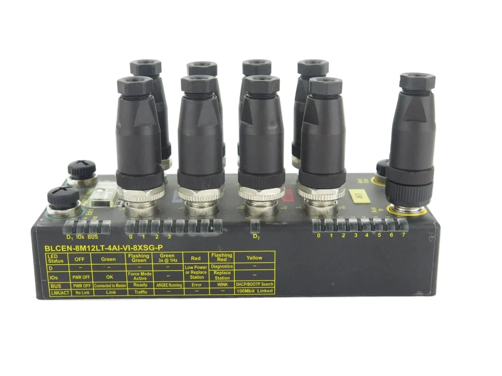 Turck BLCEN-8M12LT-4AI-VI-8XSG-P BL Compact Fieldbus Station 4AI 8DI M12 Ethernet