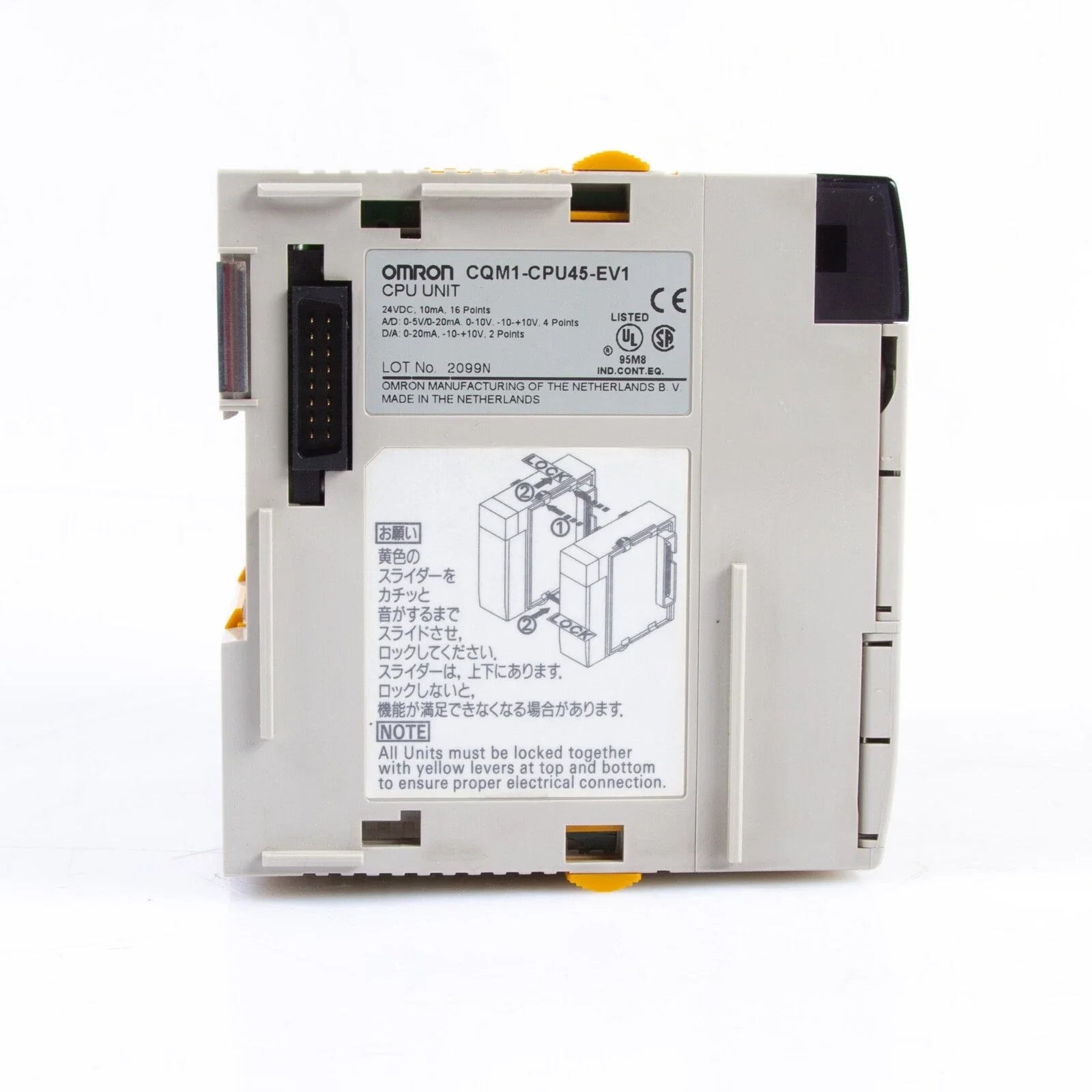 CQM1-CPU45-EV1 | Omron SYSMAC CQM1 PLC CPU Module With PA203 Power Supply 24VDC 16 Points
