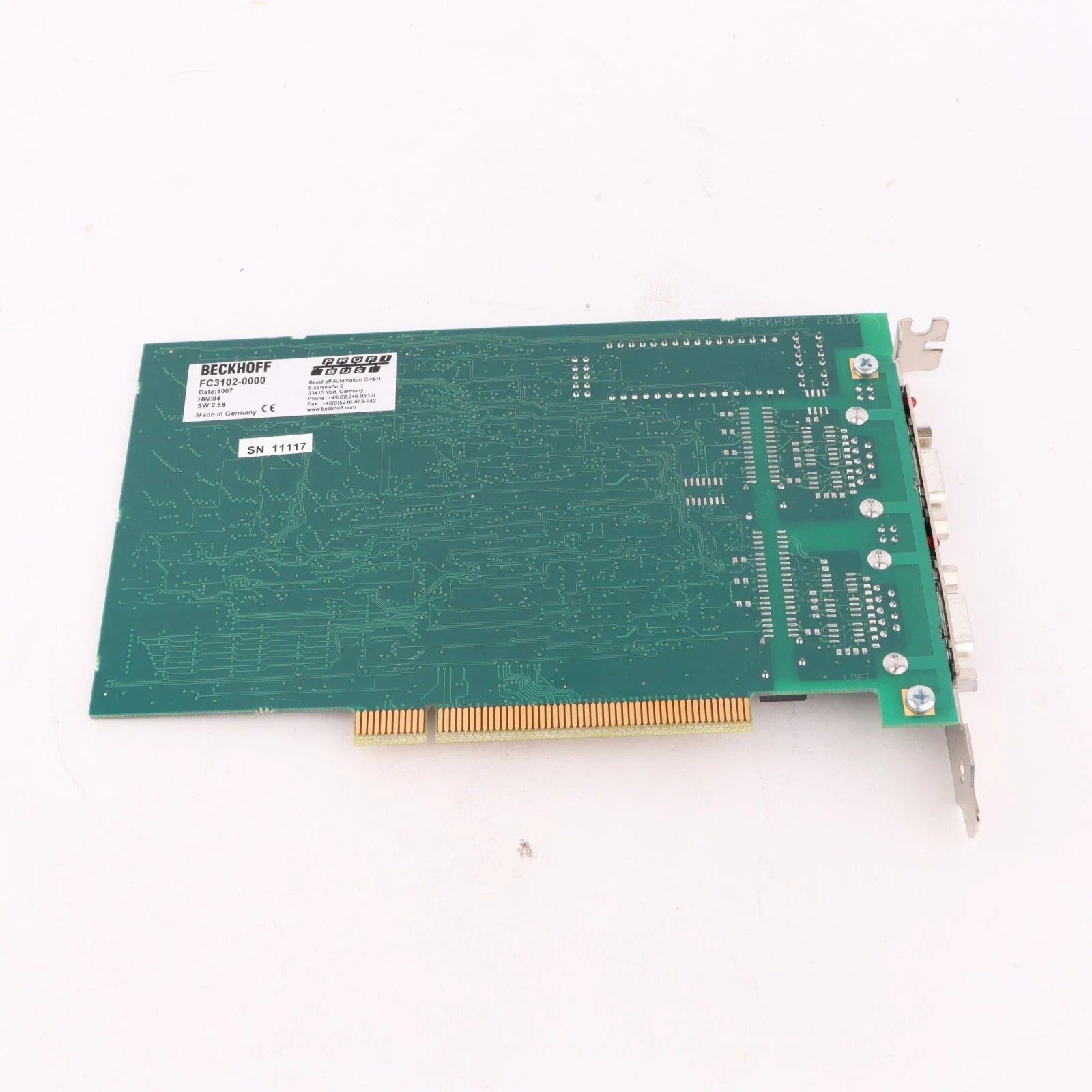 FC3102-0000 | Beckhoff PROFIBUS Master PCI Interface Card, 2-Channel