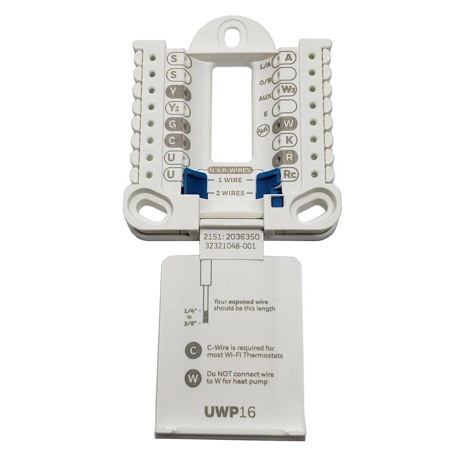 Honeywell 32321051-001 UWP16 Thermostat Wall Plate Mount for HVAC Installation