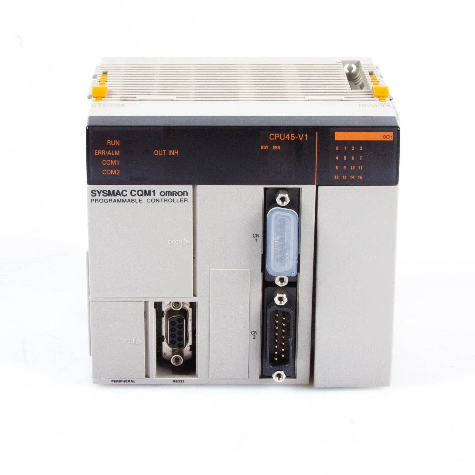 CQM1-CPU45-EV1 | Omron SYSMAC CQM1 PLC CPU Module With PA203 Power Supply 24VDC 16 Points