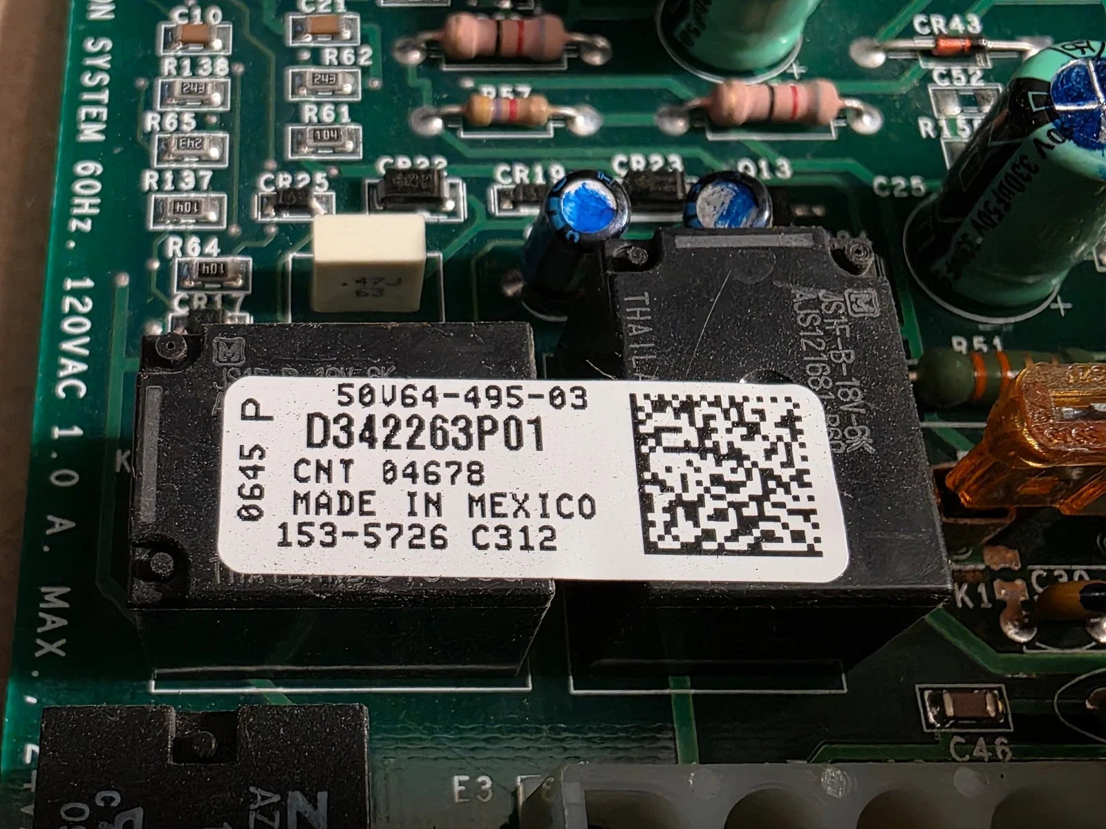 Emerson 50V64-495-03 OEM Integrated Furnace Control Board for Trane and American Standard Gas Furnaces