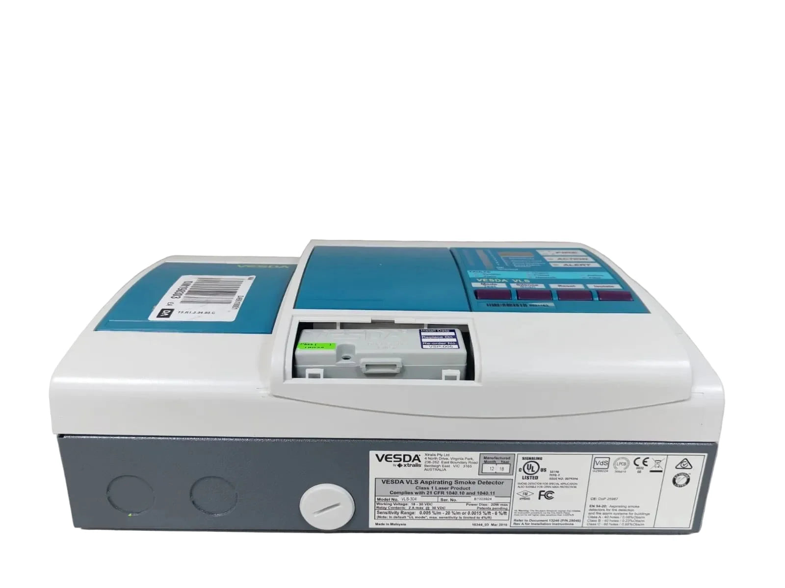 Xtralis VLS-304 LaserSCANNER Aspirating Smoke Detector with Display and 12 Relays