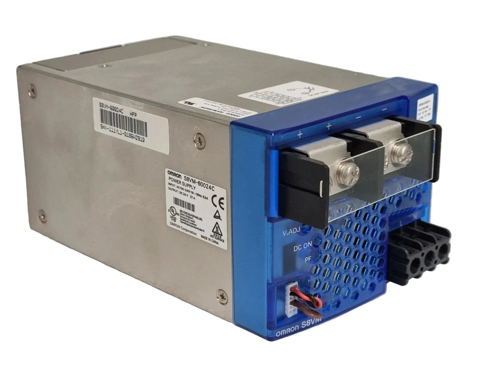 S8VM-60024C | Omron S8VM Series 24VDC 27A DIN Rail Power Supply