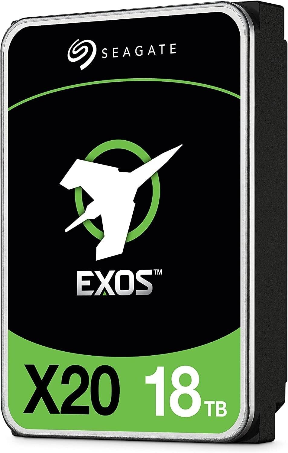 Seagate Exos X20 ST18000NM004D 18TB 7.2K RPM SATA 6Gb/s 512e SED 3.5in Recertified Hard Drive