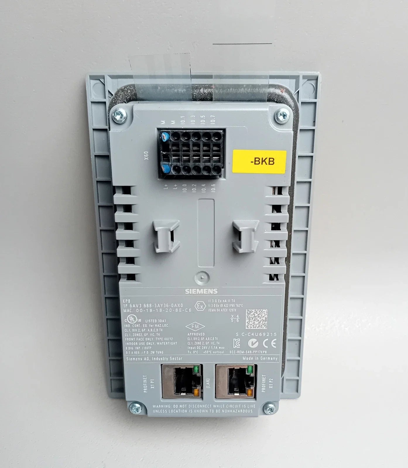 6AV3688-3AY36-0AX0 | Siemens SIMATIC HMI KP8 PN Key Panel with PROFINET and 8 Programmable Keys