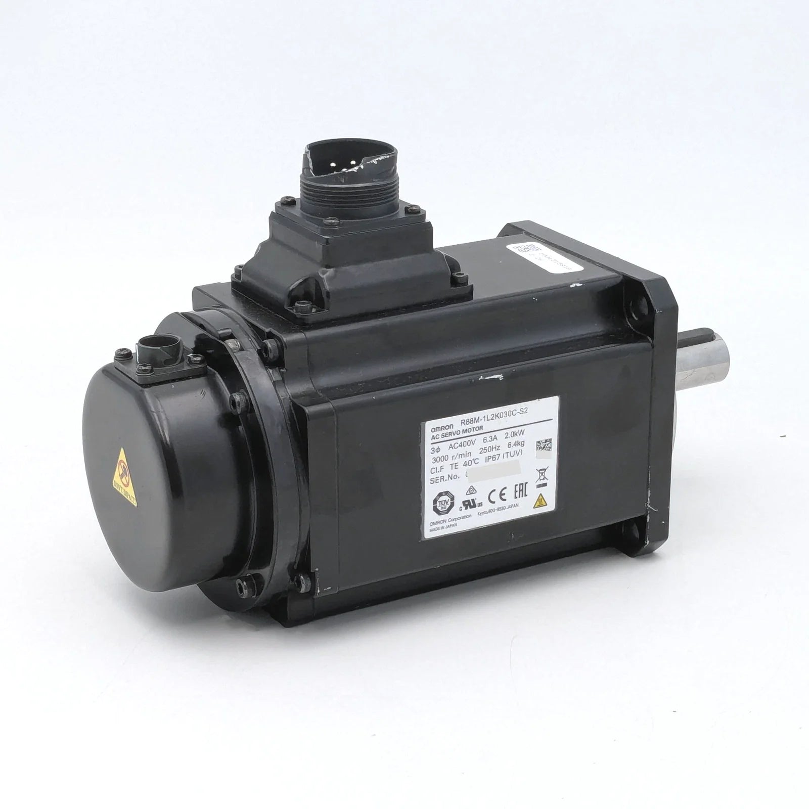 Omron R88M-1L2K030C-S2 Servo Motor 2kW 3000RPM EtherCAT 23bit Encoder