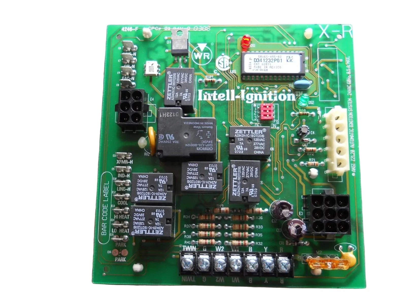 White-Rodgers 50V65-495-03 OEM Integrated Furnace Control Board for Trane and American Standard Gas Furnaces