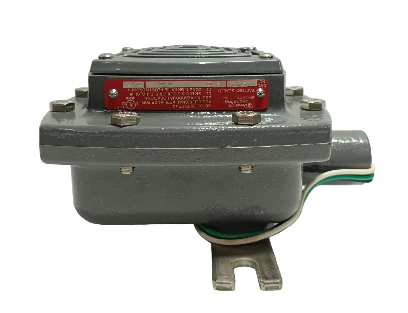 Edwards Signaling 879EX-C1 Heavy-Duty 6 VDC Vibrating Horn for Hazardous Industrial Applications