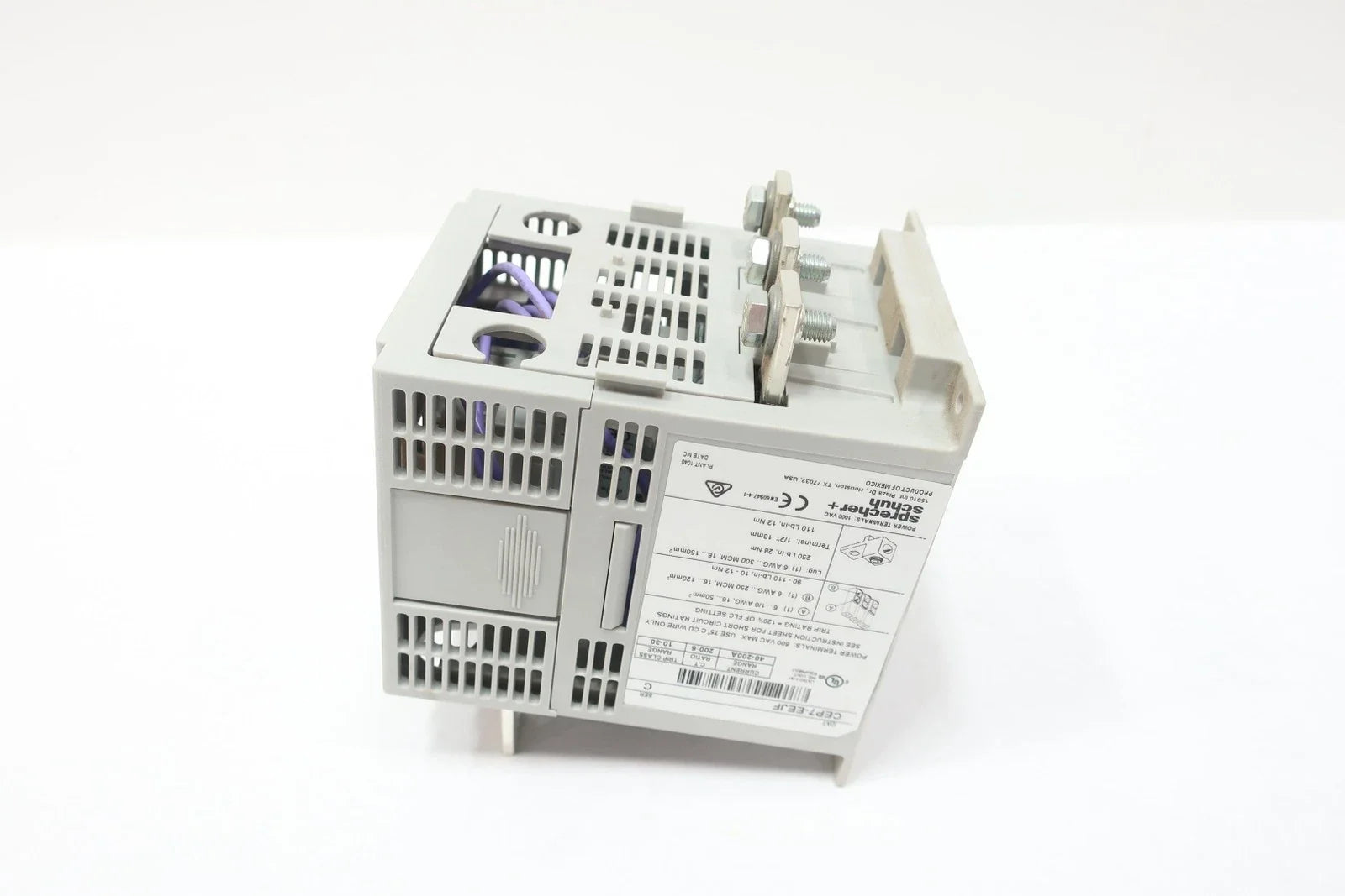 Sprecher + Schuh CEP7-EEJF Solid State Overload Relay 40–200 A Three-Phase Motor Protection