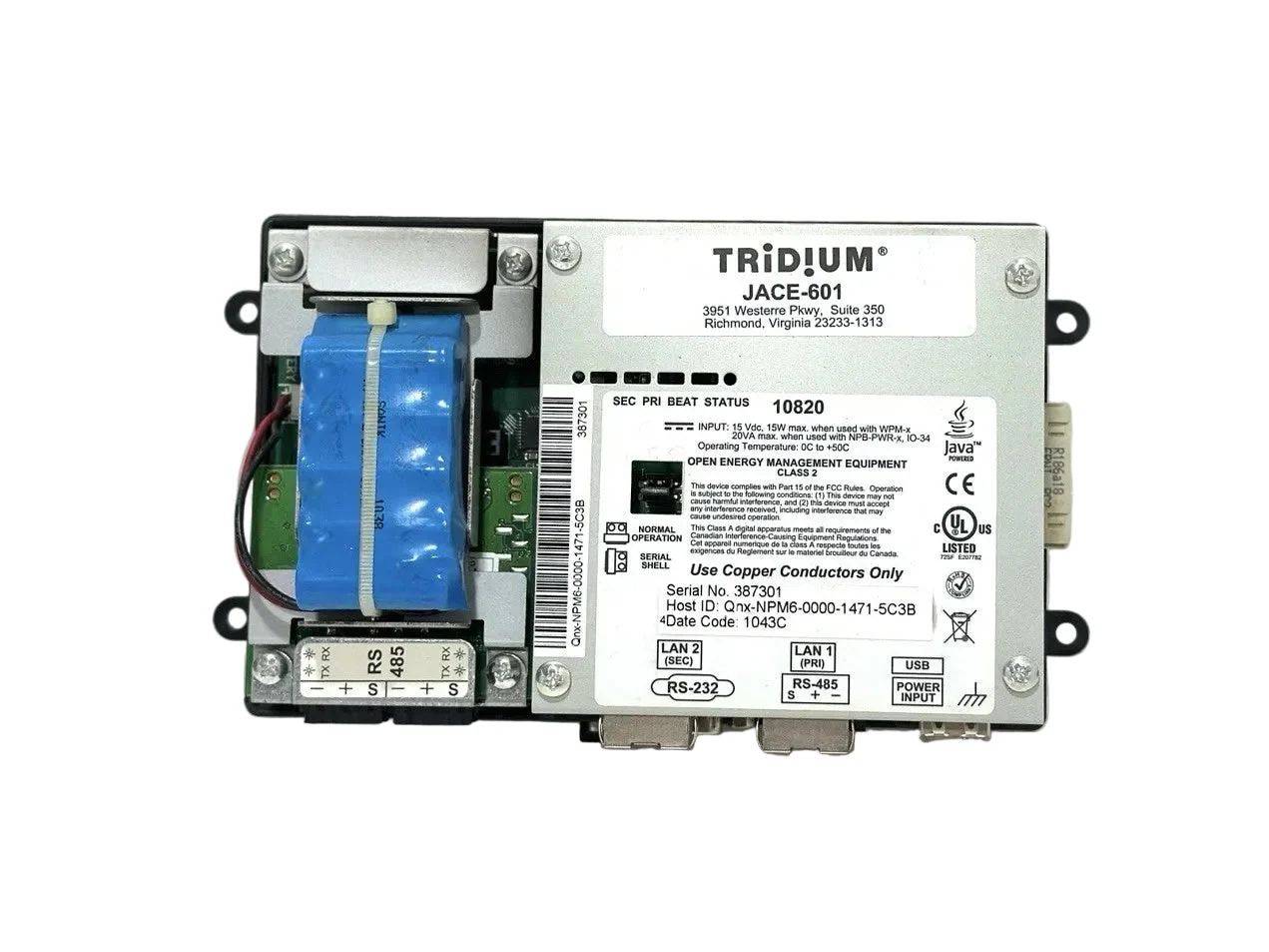 Vykon JACE-601 NiagaraAX Building Management Controller
