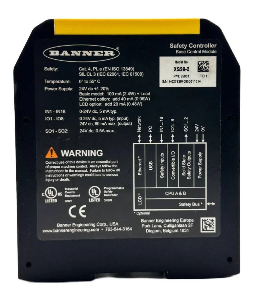 Banner Engineering XS26-2 Expandable Safety Controller