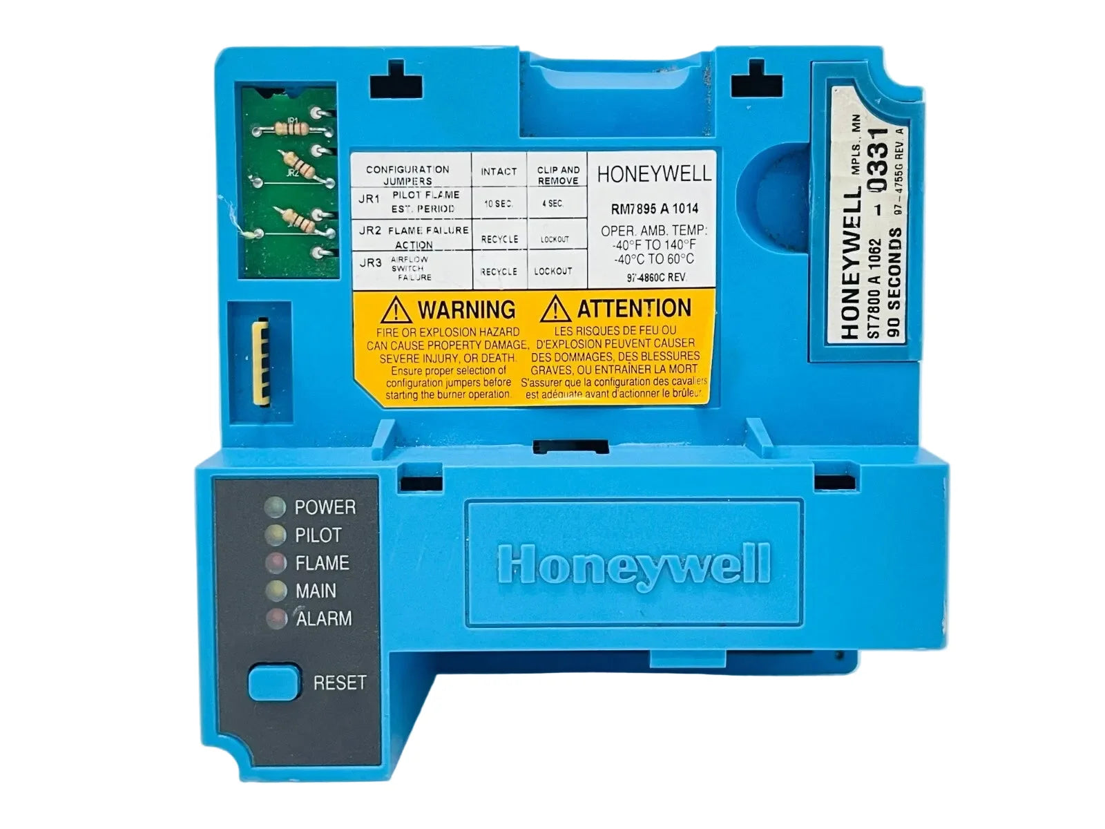 Honeywell RM7895A1014 Series Intermittent Pilot Burner Control Relay Module