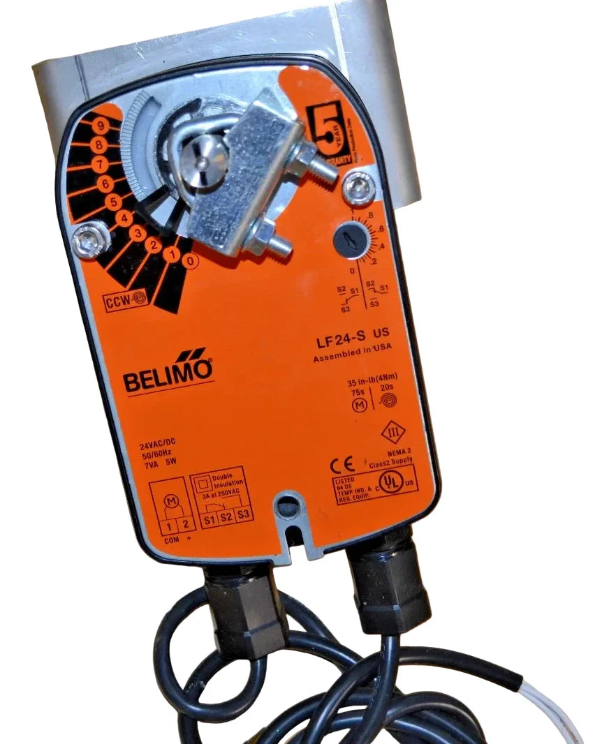 B2050VS-02+LF24-S US | Belimo 2 Way Ball Valve 0.5 Inch Cv 2 Spring Return 24VACDC On Off