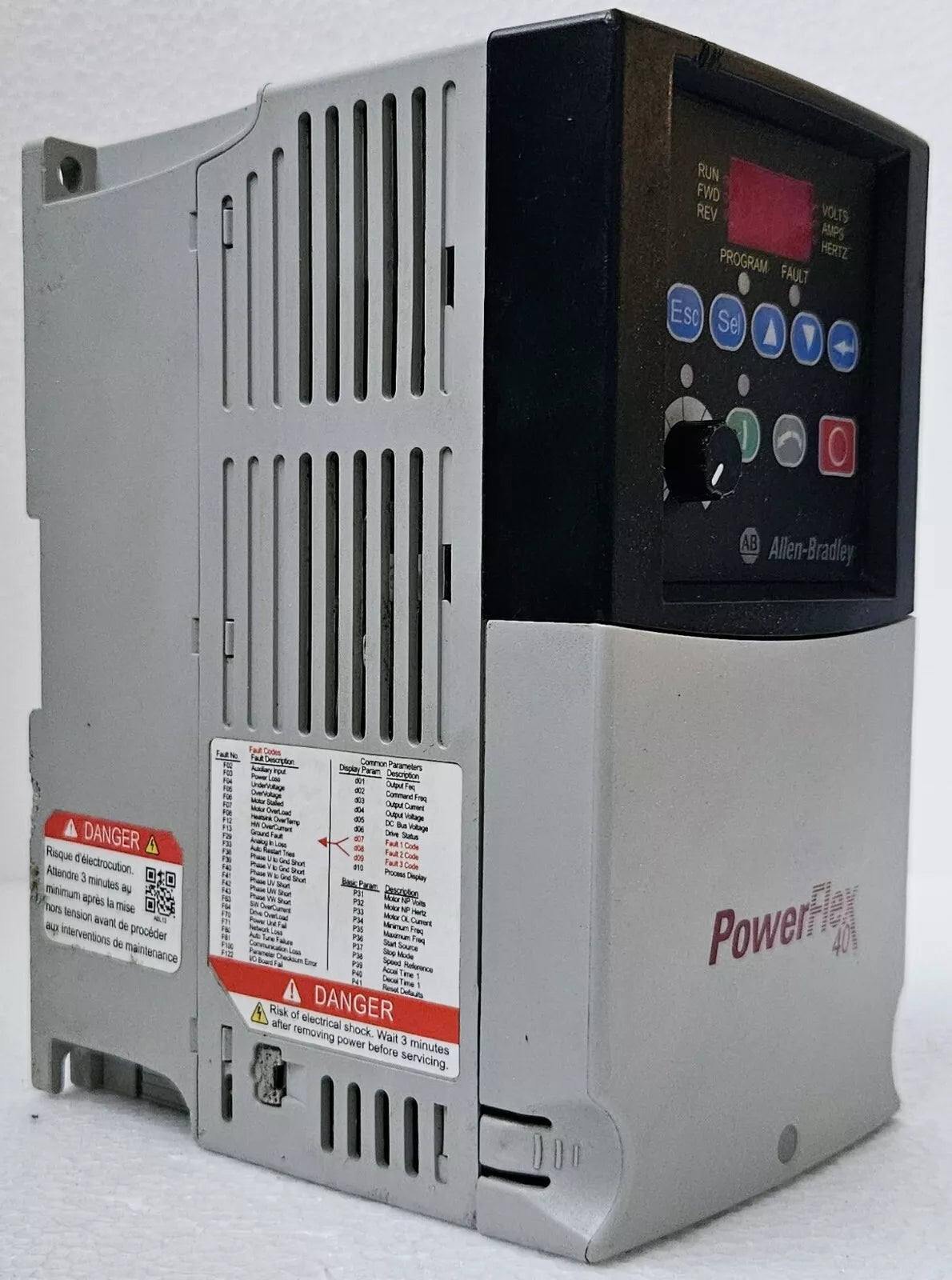 22B-A2P3N104 | Allen-Bradley PowerFlex 40 AC Drive 240VAC 1-Phase