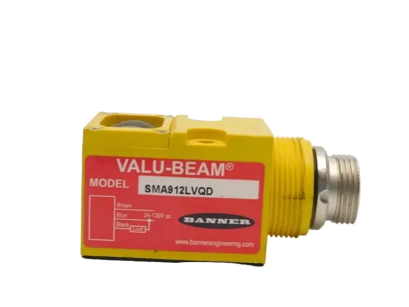 SMA912LVQD | Banner Engineering Retroreflective Photoelectric Sensor 9 m AC