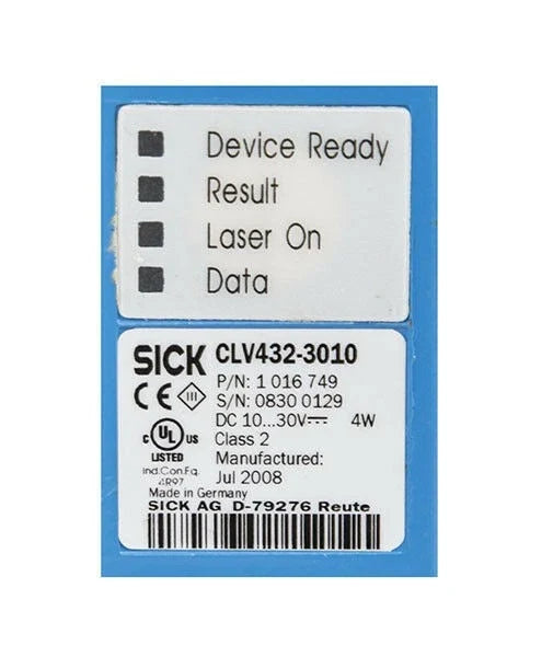 CLV432-3010 | SICK Industrial Bar Code Scanner with Raster Scan and Right-Angle Mirror