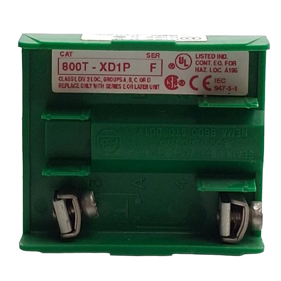 800T-XD1P | Allen-Bradley 30.5 mm 1NO Sealed Switch Push Button Contact Block