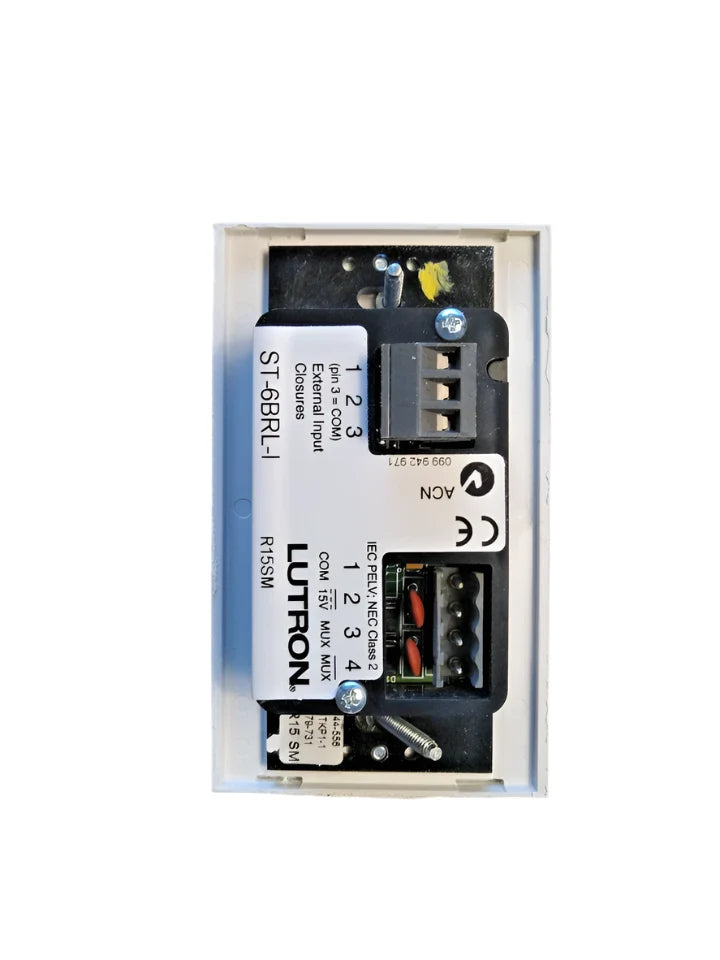 Lutron ST-5BRL-NI HomeWorks 5-Button Keypad with LED Bar and Black Faceplate
