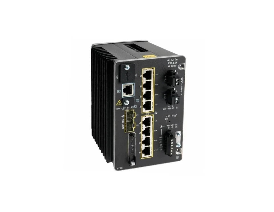 Cisco IE-3300-8T2X-E Catalyst IE3300 Rugged Managed Industrial Switch with 8 RJ45 and 2 SFP+ Ports