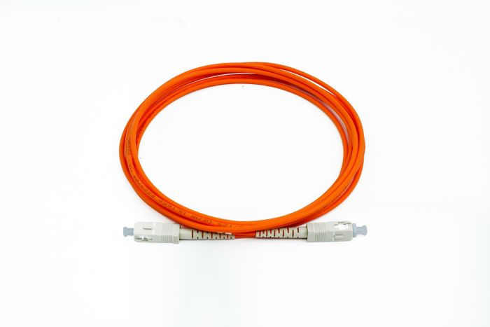 Fiber Optic Patch Cable, SC PC to SC PC, 3mm Simplex MM ClearCurve OM2 Fiber