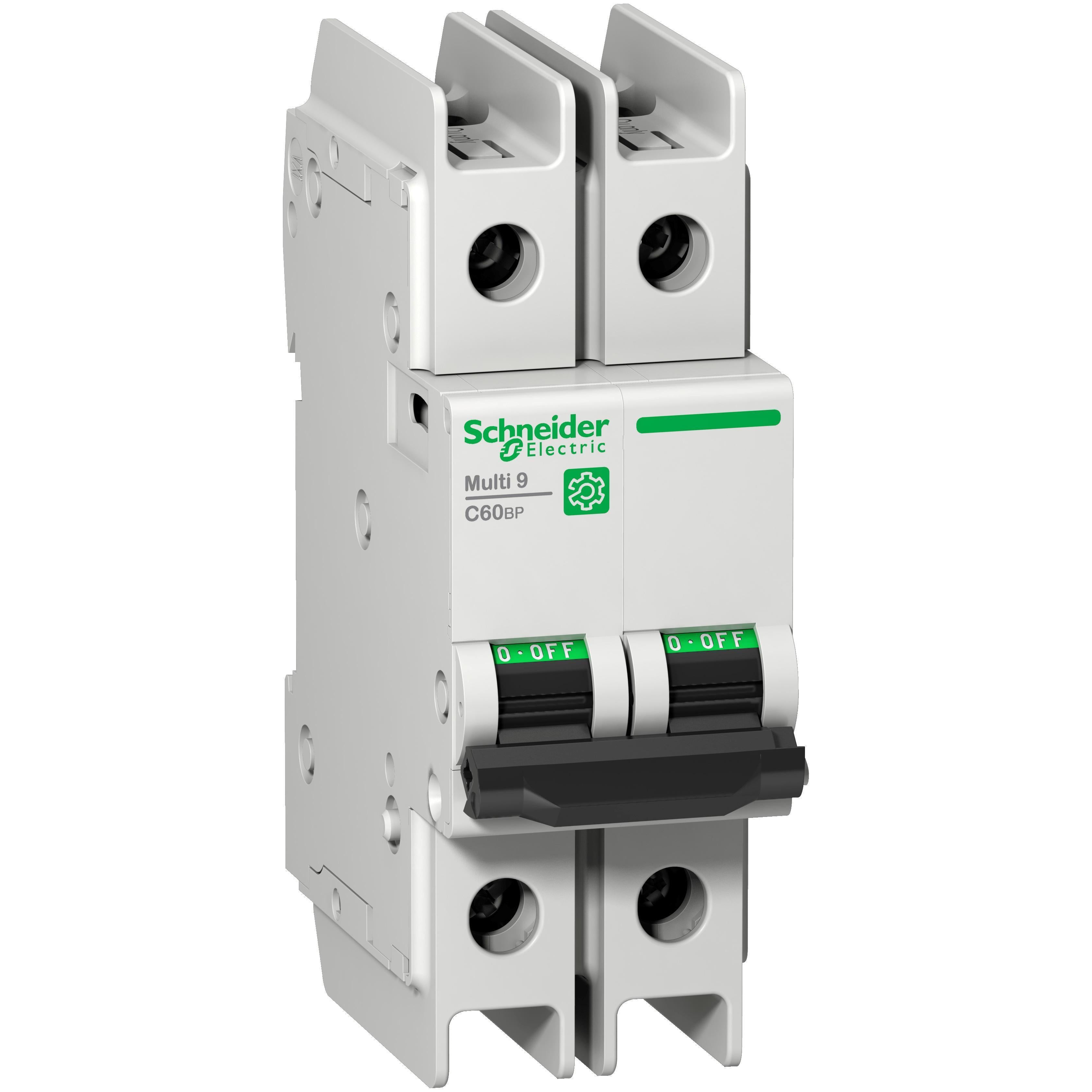 M9F42202 | Schneider Electric Multi9 C60BP 2-Pole 2A C-Curve Miniature Circuit Breaker