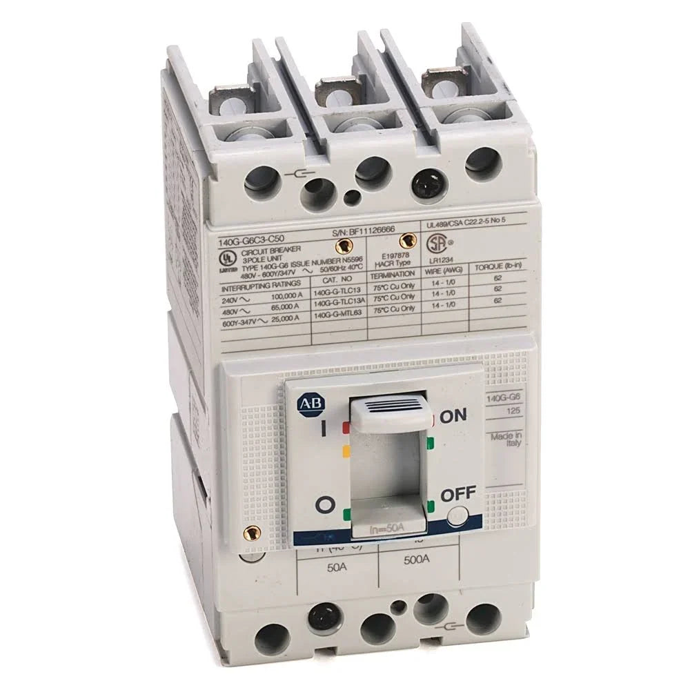 140G-G6C3-C20 | Allen-Bradley 125 Amp G-Frame Molded Case Circuit Breaker