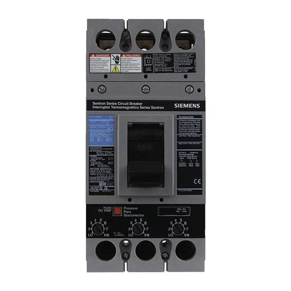 Siemens FXD63M175 Sentron FD 175A 3-Pole Thermal Magnetic Molded Case Circuit Breaker 600VAC