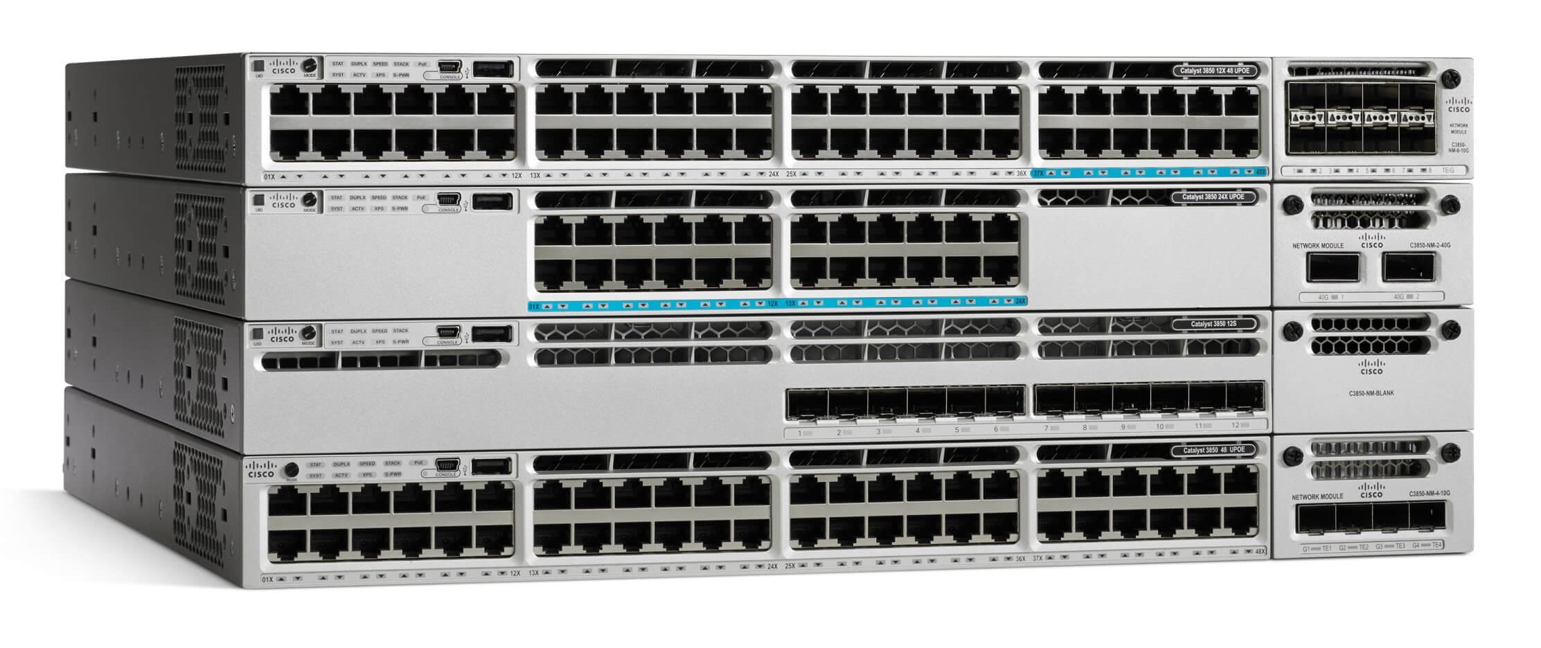 Cisco WS-C3850-48F-L Refurbished 48-Port PoE+ Stackable Switch