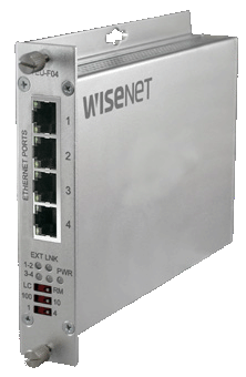 Hanwha TEC-F04 4 Channel Ethernet over Coax Extender With Pass-Through PoE