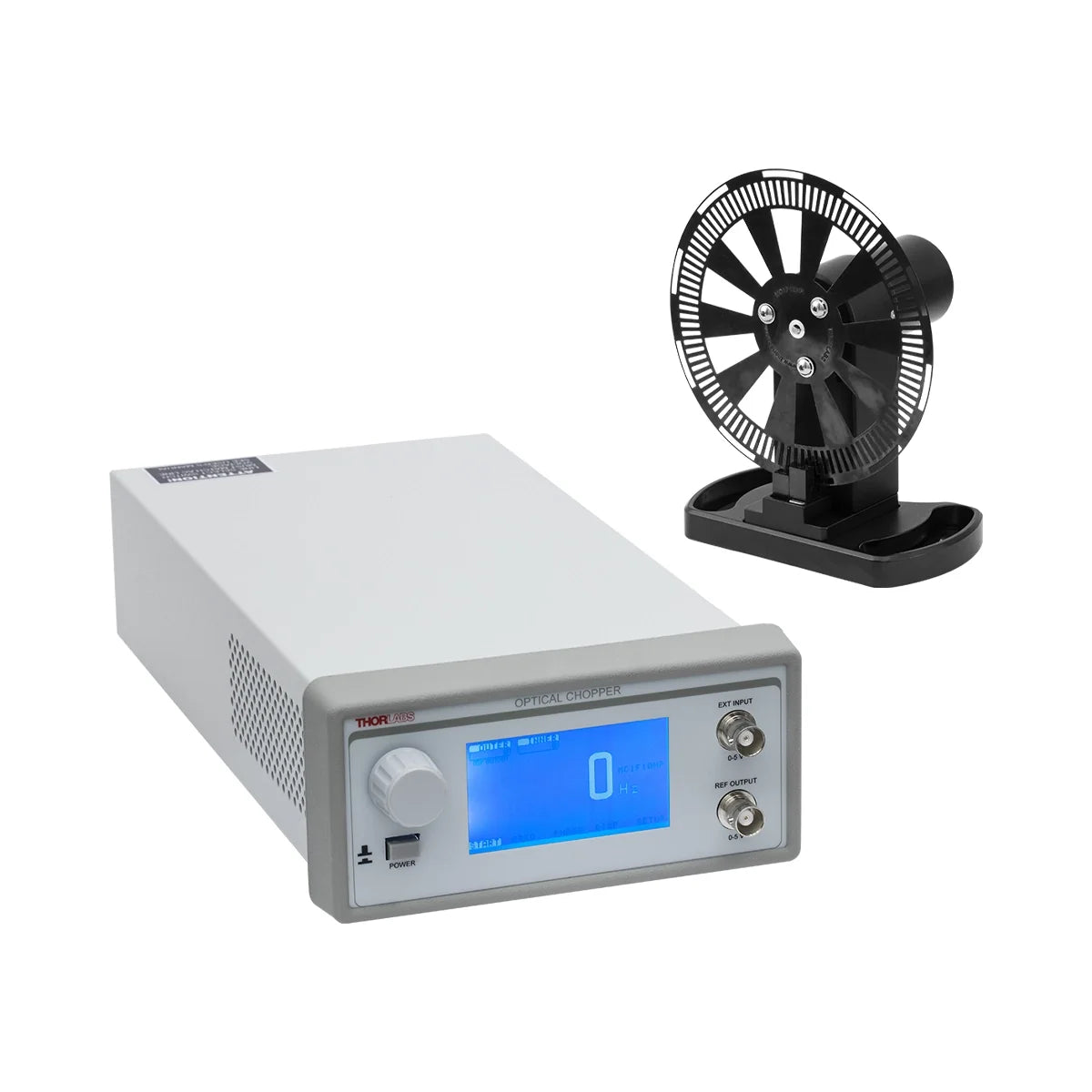 Optical Chopper System with MC1F10HP 10/100 Slot (36°) Chopper Blade, 120 VAC Power Cord