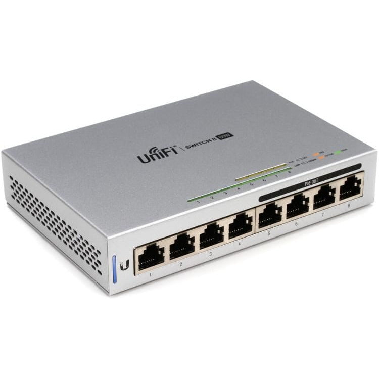 Ubiquiti UniFi 8 Port 60W PoE Gigabit Switch  - US-8-60W - Refurbished