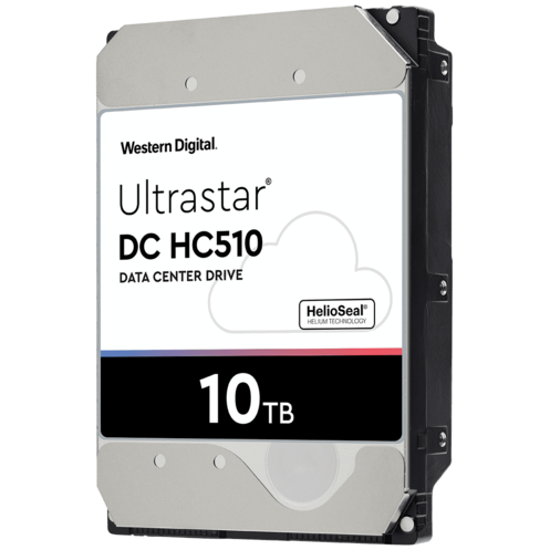 Western Digital DC HC510 HUH721010AL52C0 0F27582 10TB 7.2K RPM SAS 12Gb/s 512e 3.5in Hard Drive