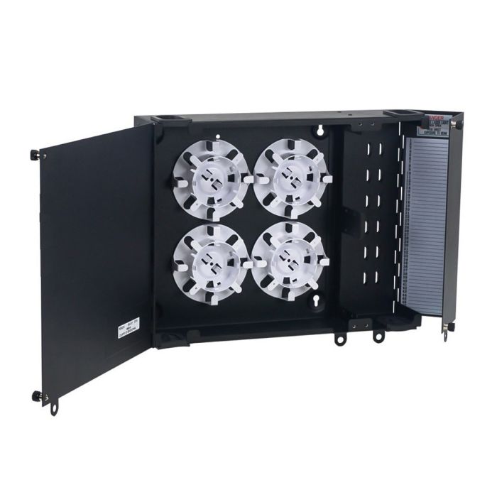 AFL Wall Mount Enclosure Holds (4) LGX Adapter Plates Black Unloaded, per EA