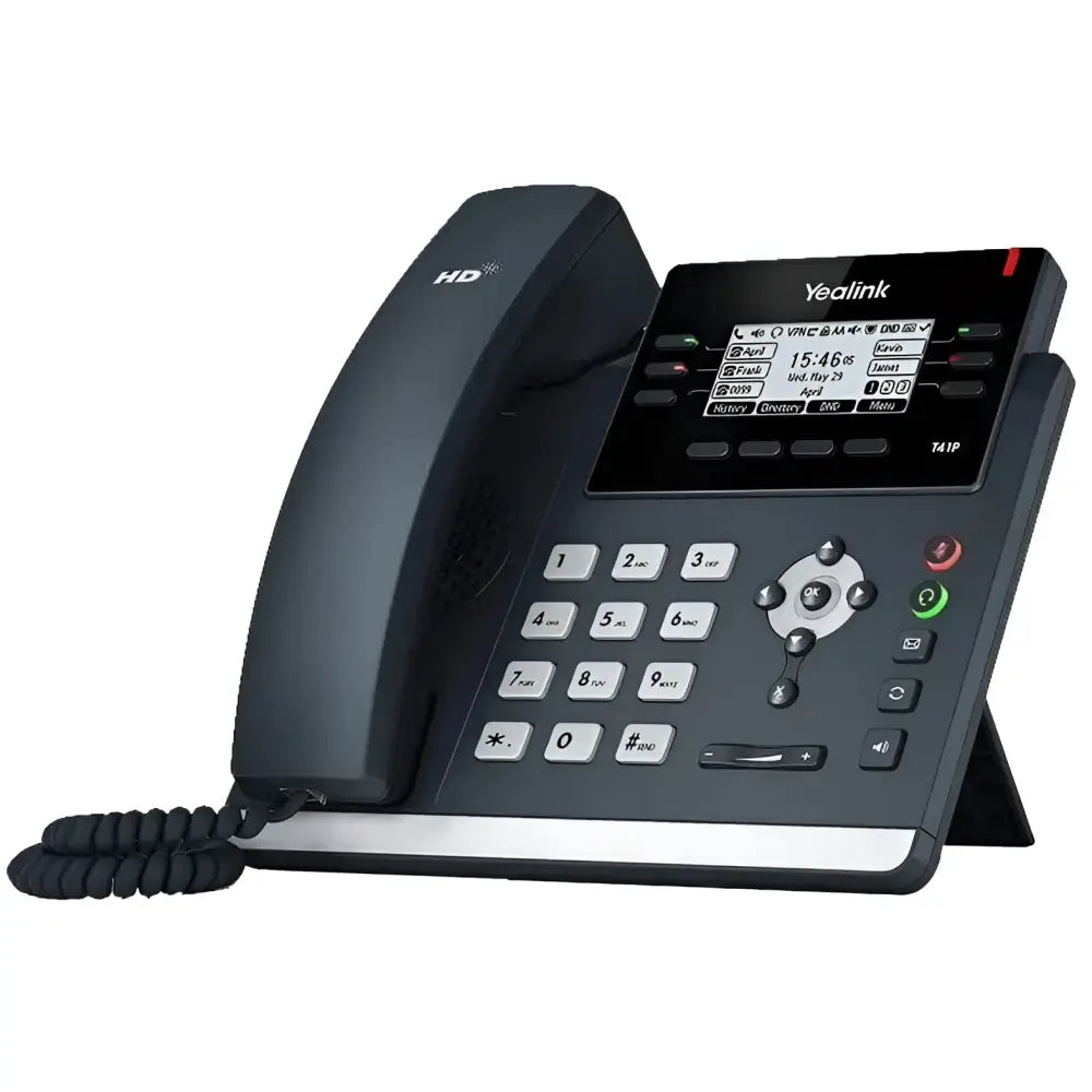 Yealink SIP-T41P 6-Line IP Phone | HD Voice, PoE, 2.7" LCD | SIP-T41P - Refurbished