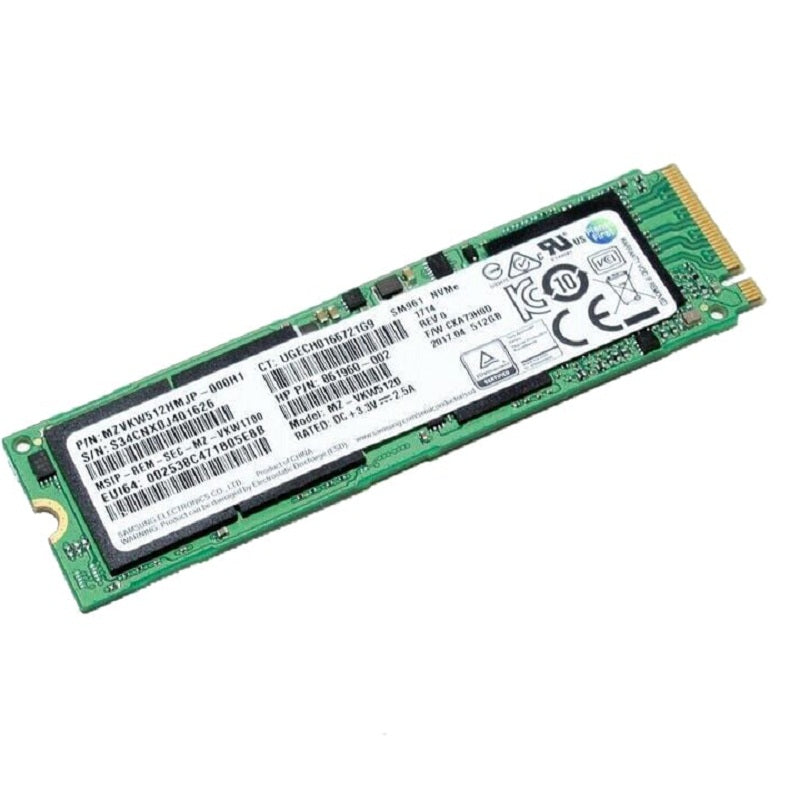 512GB MLC PCIE GEN3 X4 NVME M.2 2280 PM961 SSD MZVLW512HMJP-000H1-