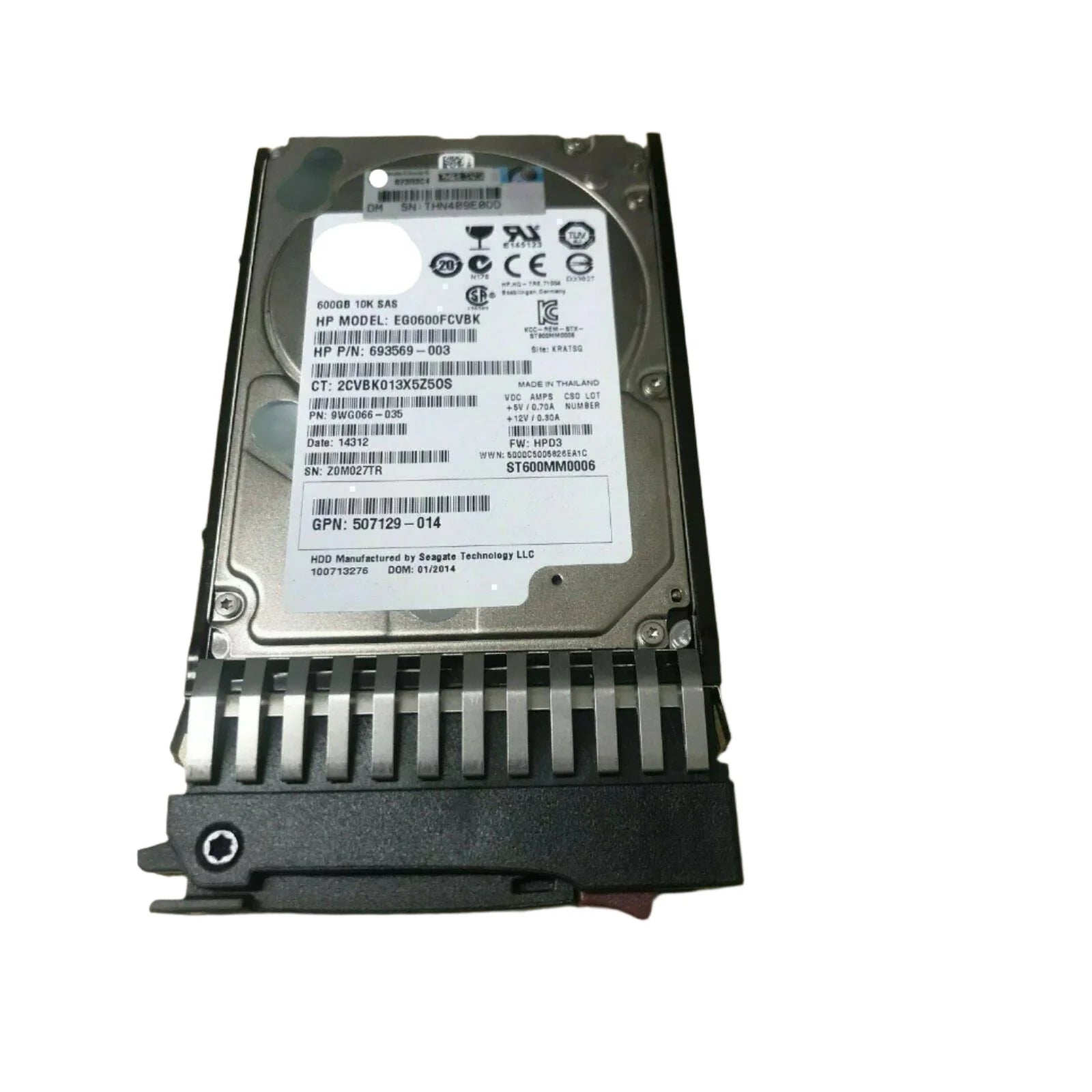 HP EG0600FCVBK 693569-003 600GB 10K 6G 2.5" SAS SC HARD DRIVE G8 G9 9WG066-035-FoxTI