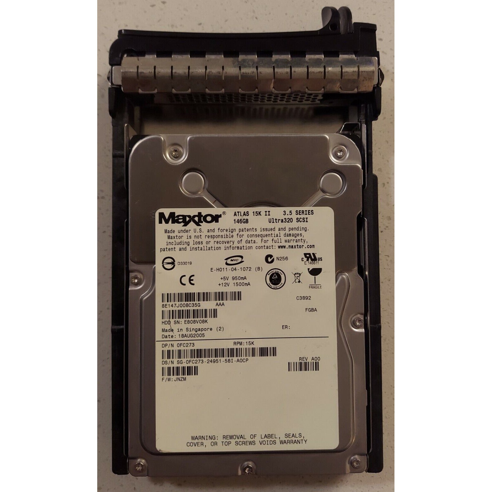U320 0FC273 disco duro 80 pines SCSI 146 GB 16 MB 3,5 pulgadas reemplazar disco ATLAS